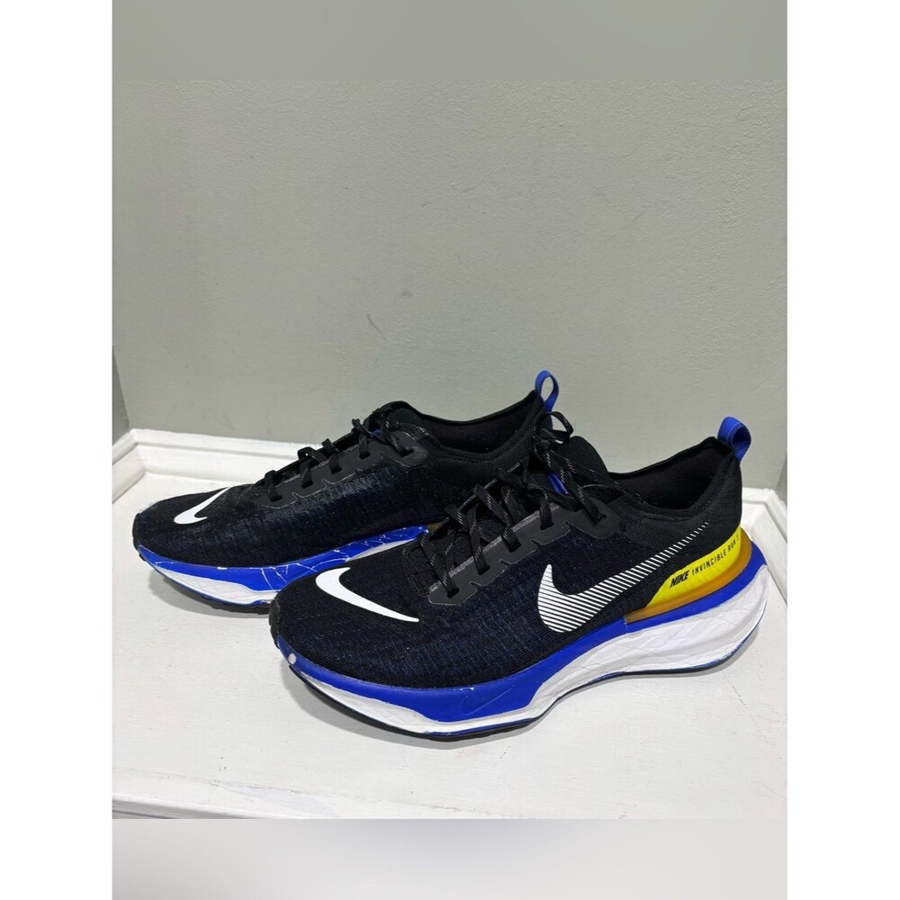 Nike Black/Blue/Yellow Running Sneakers ZoomX Invincible Run Flyknit 3-size 11